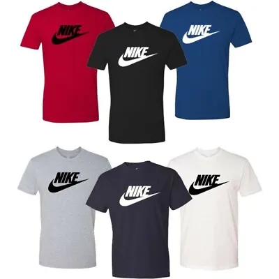 Nike Men's T-Shirt Athletic Logo Swoosh Printed Active Short Sleeve Tee • $19.88
