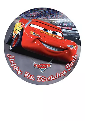 Cars Lightning McQueen Personalised Personalized Cake Topper Icing Sugar 7.5  M1 • £5.46