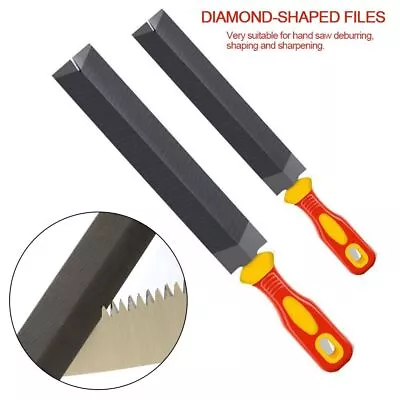 Shaping Grinding Hand Tools Sharpener Hand Saw Sawing File Diamond-Shaped Files • £7.63