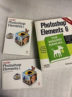 Adobe Photoshop Elements 6 MAC Serial Number & Large Color Manual How To Book • $8.99