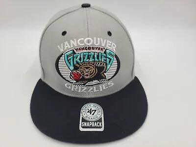 Vancouver Grizzlies 47 Brand Hardwood Classics Snapback Hat Cap NBA Gray Black • $24.99