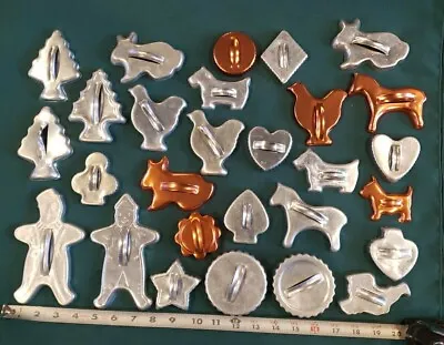 27 Metal Cookie Cutters Christmas Easter Valentines Animal Dog Heart Bunny • $5.99