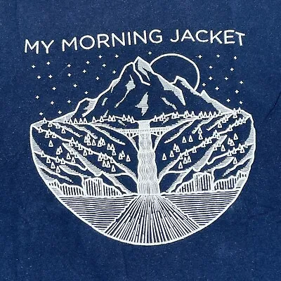 My Morning Jacket T Shirt Navy Blue Mountain Jim James Wordless Chorus Size S • $18.99