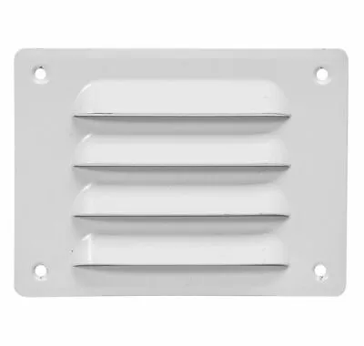 Metal Air Vent Grille 140mm X 105mm With Fly Screen Flat Louvre Duct Cover • £5.99