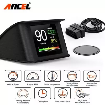 ANCEL P10 OBD2 Scanner HUD Car Digital Gauge Display Tool All Car Universal Head • $59.99