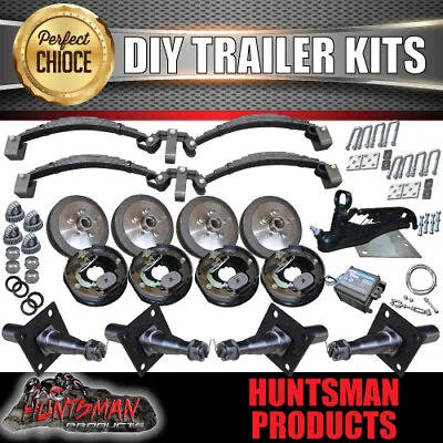 $1231 • Buy DIY 2800Kg Tandem Trailer Caravan Kit R/Roller, Stub Axles. 10  Electric Brakes