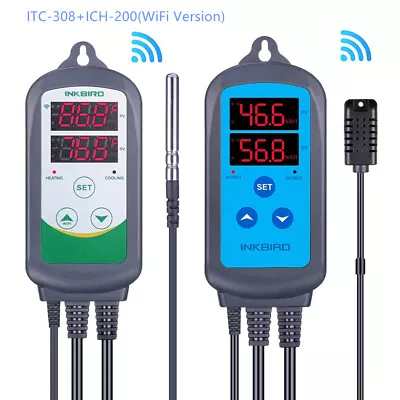 $79.99 • Buy Inkbird Digital WIFI 308 Temperature With Humidity IHC-200 Controller 120V 10A