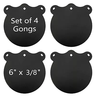 6  X 3/8  Thick Laser Cut Gong AR500 Steel Shooting Targets Plate Lot Of 4 • $41.80