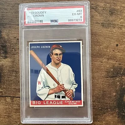 1933 Goudey Joe Cronin #63 PSA6  • $400