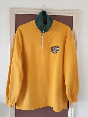 Rare Vintage 80s Cotton Oxford Australia Wallabies Rugby Jersey Shirt Extra Larg • £39.99