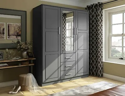 Cosmo 3-Door Wardrobe/Armoire/Closet With Mirror And 3 Drawers By Palace Imports • $1099