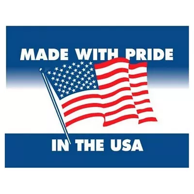 3  X 4  Made With Pride In The USA Labels (500 Per Roll) • $36.61