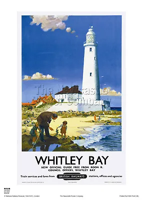 Whitley Bay  Vintage Retro  Railway Travel Holiday  Advertising  Poster  • £24.99