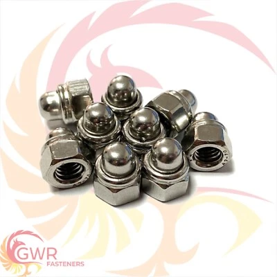 £225.13 • Buy M4 M5 M6 M8 M10 M12 M16 Domed Nyloc A2 Stainless Steel Nylon Insert Lock Nuts 