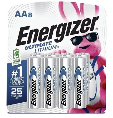 AA Energizer Ultimate Lithium Batteries 8 Pack • $17.95