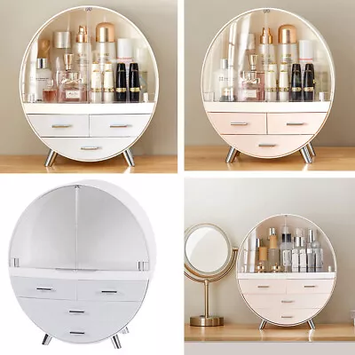 £24.95 • Buy Round Makeup Organiser Storage Box Drawer Shelf Free Stand Cosmetics Tidy Holder