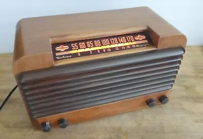  VINTAGE  Olympic LP-213 Antique AM/SW Radio - Works - Beautiful Wood Cabinet • $95
