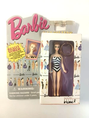 $9.95 • Buy 1995 Collectible Mattel Barbie Keychain  Brunette New - Basic Fun Barbie