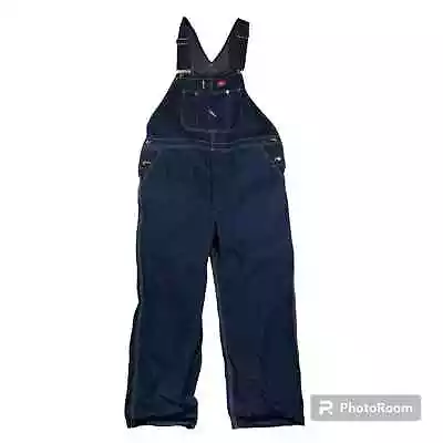 Dickies Coverall Bib Overall Workwear Cotton Denim Adjustable Strap 46 X 30 READ • $38