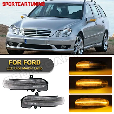 LED Door Mirror Light For Mercedes C-Class W203 S203 CL203 2000-2008 Turn Signal • $49.85