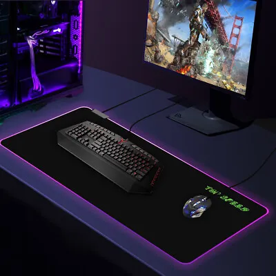 Gaming Mouse Pad RGB LED Light Computer Keyboard Mouse Mat 9 Colors Large Size  • $19.69