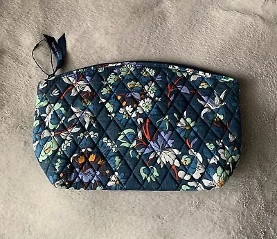 Vera Bradley Factory Style Medium Quilted Cosmetic Bag FLORAL BURSTS NWOT • $14.99