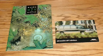 Original 1993 Mazda MPV Minivan Deluxe Sales Brochure & Postcard Lot Of 2 • $12