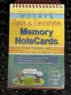 Mosby's Fluids & Electrolytes Memory NoteCards: Visual Mnemonic Spiral Bound  • $18.99