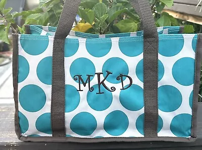 Thirty One Teal Mod Dot Keep It Caddy Monogrammed “MKD” • $9.74