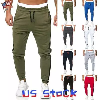 Mens Sport Joggers Gym Sweatpants Pants Casual Slim Fit Casual Athletic Trousers • $22.49