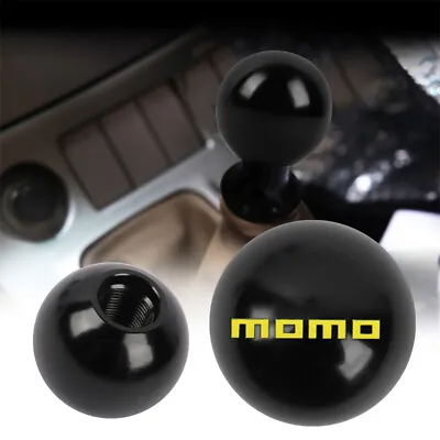 JDM MOMO Aluminum Black Round Ball Manual Gear Shift Knob Shifter Universal • $13.88