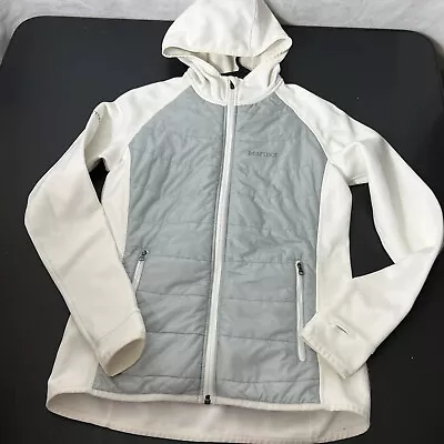 Marmot Variant Jacket Polartec Hooded Thermal White & Gray Women's Small • $40