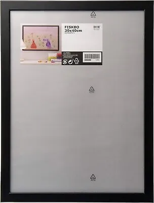 IKEA FISKBO Fibreboard Picture Photo Frame 30x40cm 11 3/4x15 3/4  Black • $22