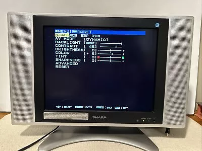 $79.99 • Buy Sharp 4:3 Full Screen 480p EDTV LCD Color TV  LC-15SH6U Retro Games Tested CLEAN