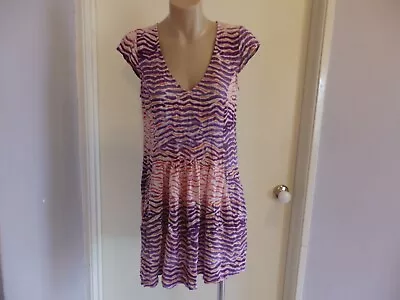 $18 • Buy Lovely Tigerlily Striped Purple Pink Short Dress Size 6 - Vgc 