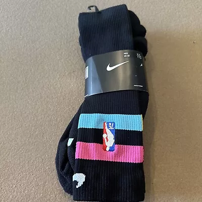Nike Miami Heat City Mixtape Limited 75th Cushioned OTC  Sock Men Size XXL 15-18 • $32