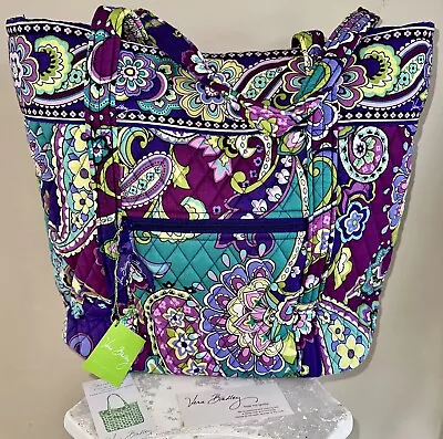 VERA BRADLEY Vera XL Tote Bag HEATHER Travel Toggle Closure  NWT #10096-144 RARE • $77.95