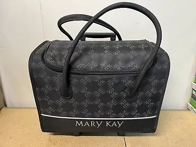 Consultant Rolling Cosmetic Luggage Bag- Mary Kay 16  Black Gray W/ Wheels • $64.30