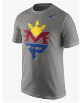 $200 • Buy Nike Dri-Fit Manny Pacquiao MP Logo Team Pacquiao T-Shirt Gray Men’s Medium