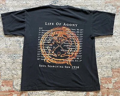 Life Of Agony Shirt Vintage T Shirt 1998 Soul Searching Sun Summer Tour LOA Rock • $180