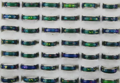 Wholesale Bulk Lots 40pcs Mixed Fashion Women Lady's Change Color Mood Rings • $19.66