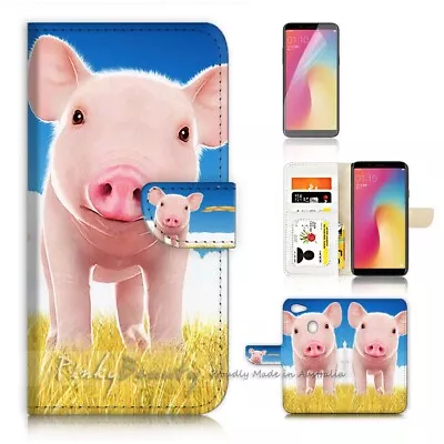 ( For Oppo A73 ) Flip Wallet Case Cover P21734 Cute Baby Pig • $12.99