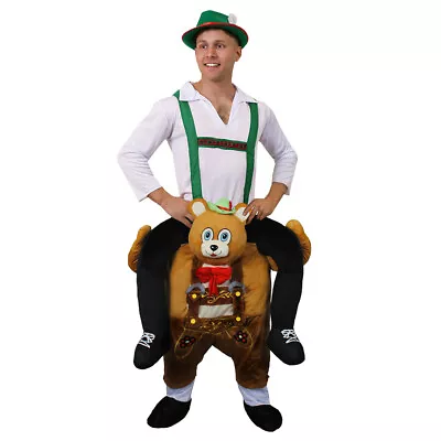 £39.99 • Buy Adults Bavarian Bear Pick Me Up Costume Green Lederhosen Oktoberfest Fancy Dress