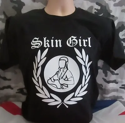 £10.99 • Buy Skingirl Laurels Skinhead T Shirt Black