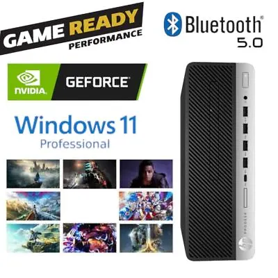 HP Gaming Desktop Computer I5 NVIDIA GT Up To 32GB RAM 2TB SSD Windows 11 Pro BT • $84.99