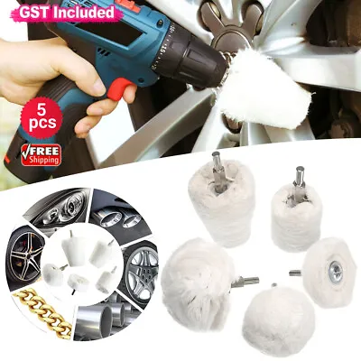 5x Buffing Polishing Pad Mop Wheel Drill Kit For Car Polisher Aluminum Stainless • $19.32