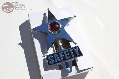 Red Light Safety Star License Plate Topper Ornament Custom Truck Hot Rat Rod New • $63.41