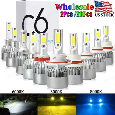 H1/H3/H4/9005/9006/H11/H13/9004/9007/5202 LED Headlight Fog Light Kit Hi/Lo Beam • $10.99