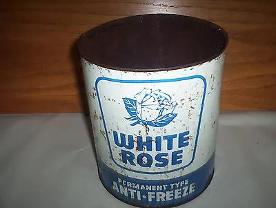 White Rose Canadian Oil Companies Anti-Freeze Oil Can Tin 1 Imperial Gallon  • $32.80