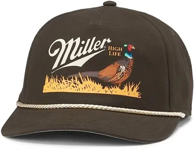 American Needle Miller High Life Canvas Cappy Beer Rope Hat Green Authentic New • $39.95